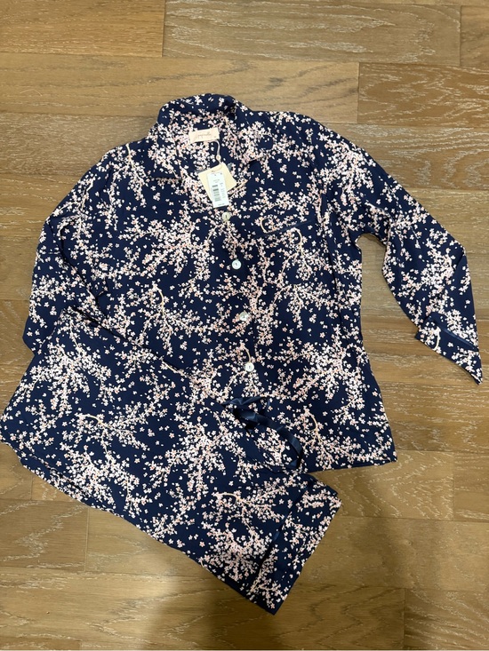 Papinelle Other - Papinelle Navy Cherry Blossom Long Sleeve Long Pants Pajamas